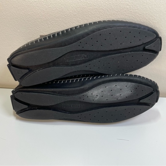 Pikolinos Jerez 578-7399 Loafers Black Leather Floral Cutout Boho Travel Sz 39EU - Picture 8 of 9